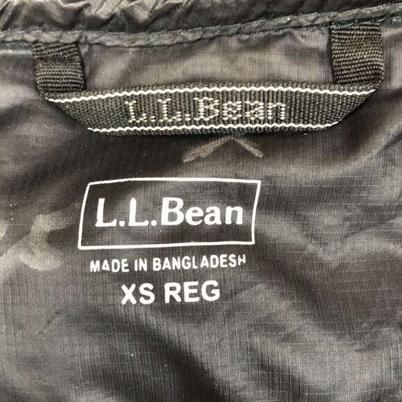 LL Bean Womens Goose Down 850 Downtek Black Ultralight Hooded Puffer Jacket XS - Picture 5 of 9